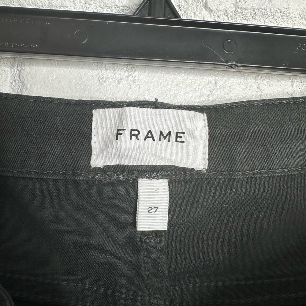 FRAME Cropped Tapered High Waisted Black‎ Jeans size 27 - Picture 8 of 9